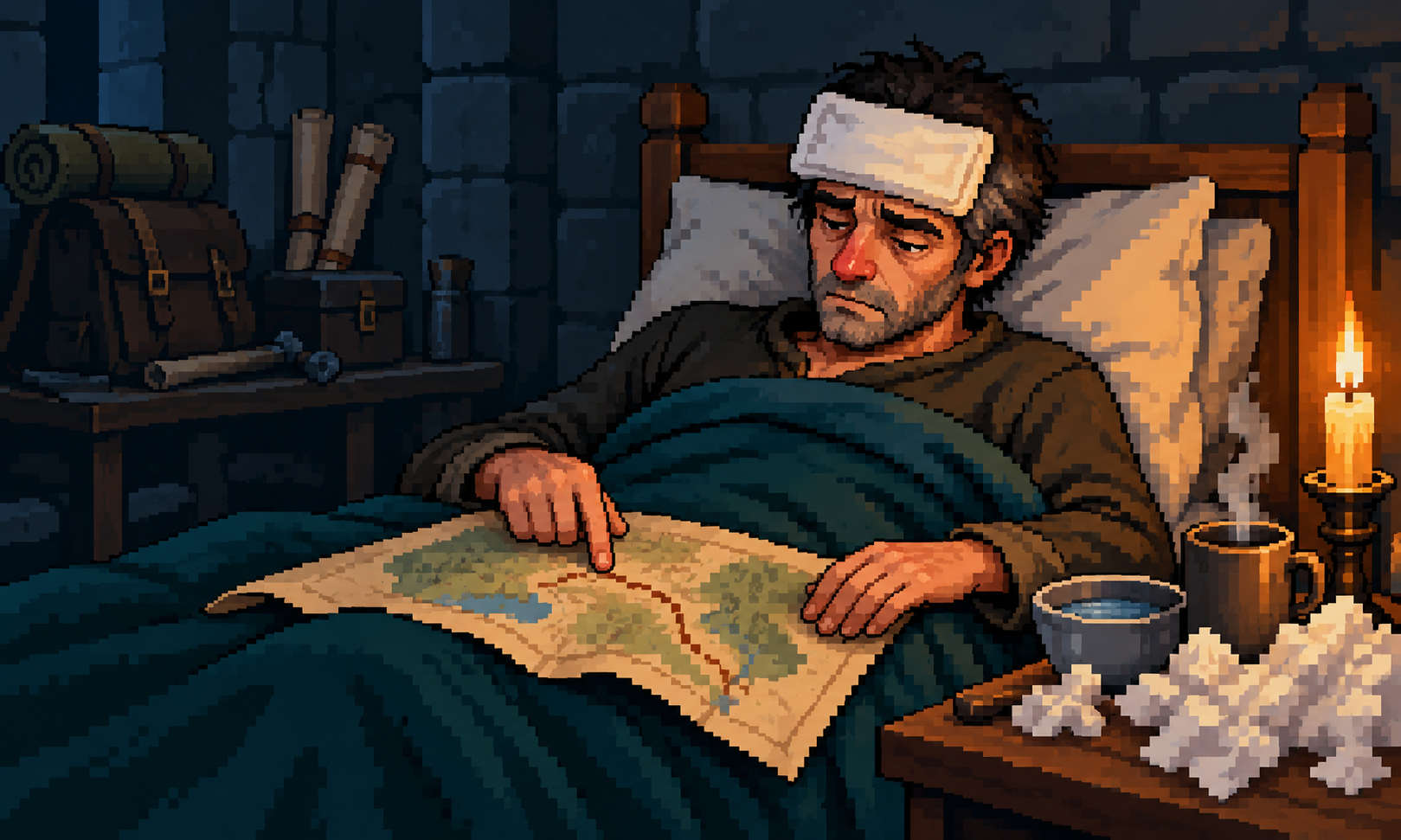 Pixel illustration for One Thing Left